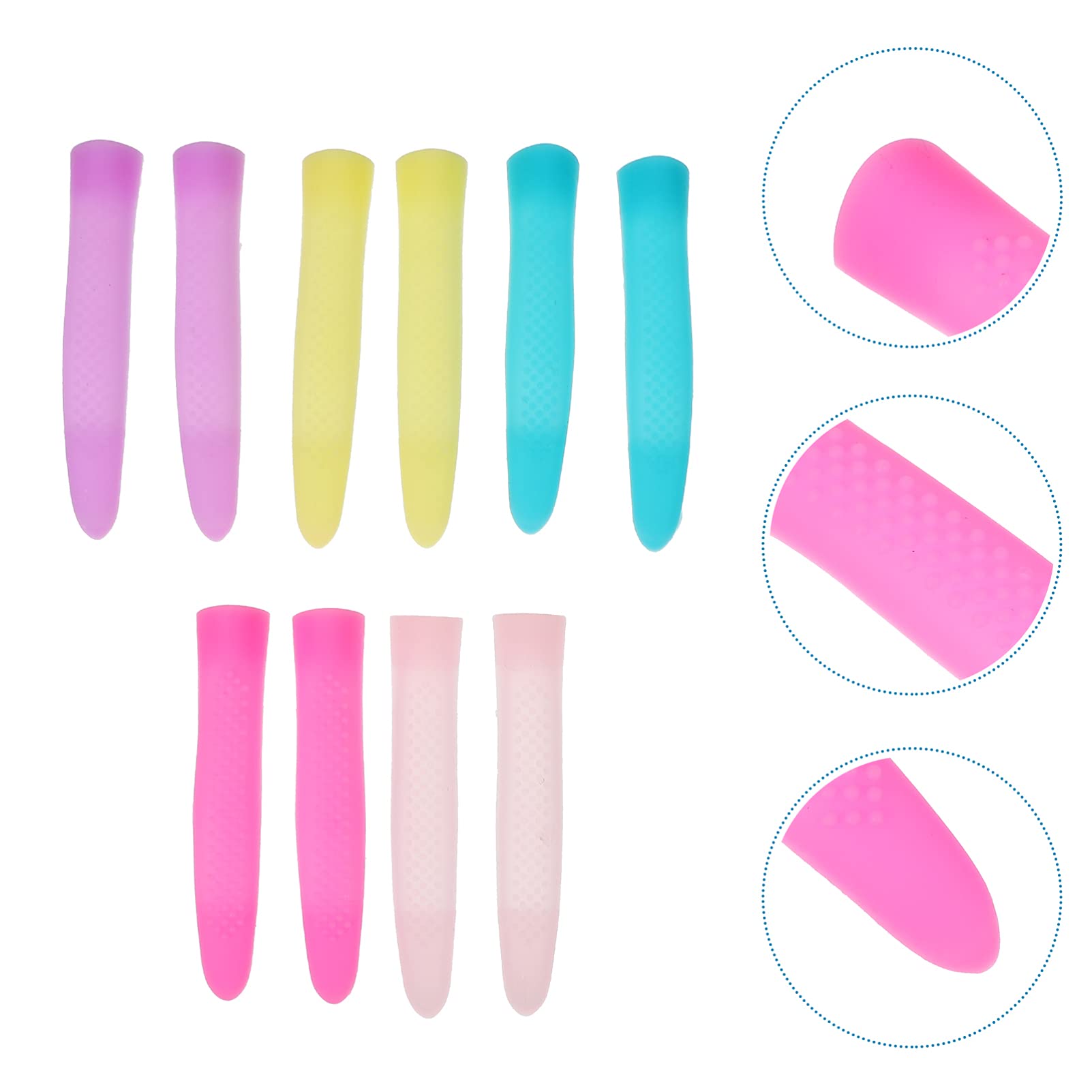 15paia Coprimanico Silicone Antiscivolo Per Forbici Cuticole Di Manicotti Protettivi Per Trimmer Facile Da Installare e Sicuro Per Uso Manicure