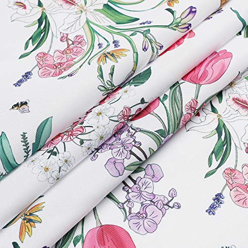 Flyspped Waterproof Wildflower Floral Print Tablecloth Round Table Cloth For Dinning Room 60 Inch By 60 Inch #TOP3