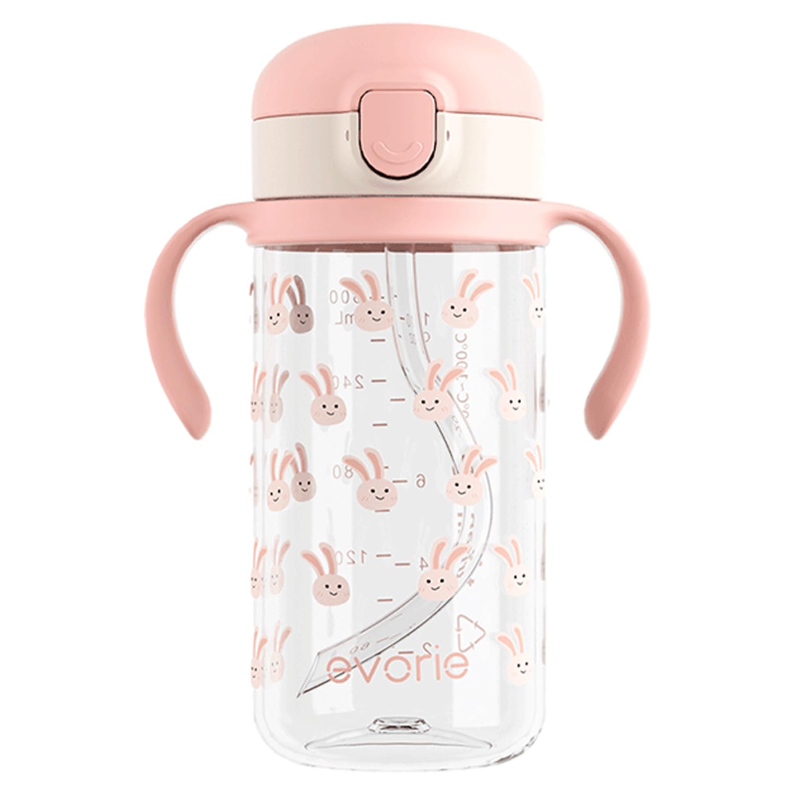 Evorie Tritan Spill Proof Straw Sippy Cups for Toddlers 1โ3 Years, 10 Oz