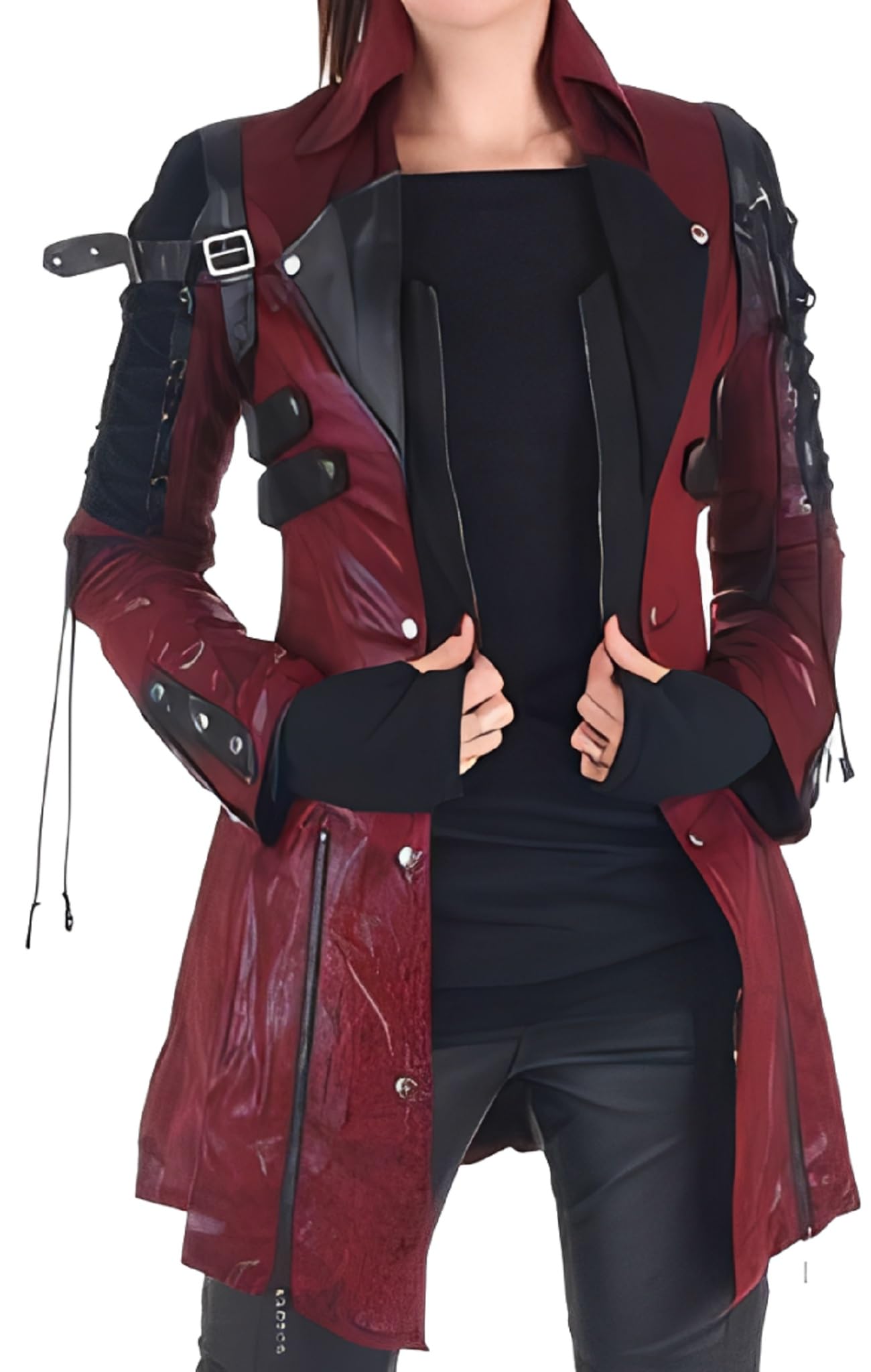 Giacca militare da donna, stile gotico, punk, punk rock, per Halloween