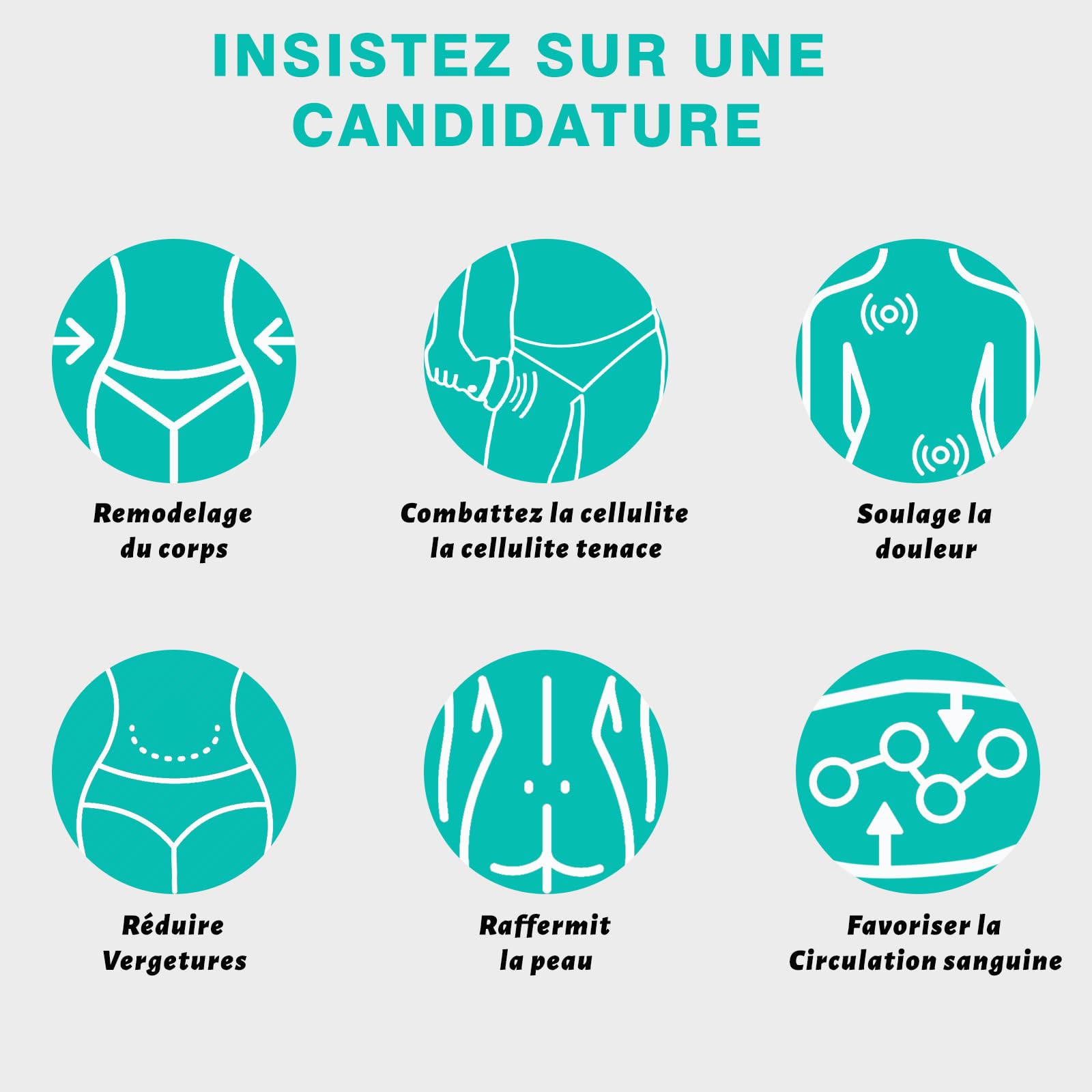 Massage Cellulite Masseur, Appareil de Massage Anti Cellulite, Accessoires Pour Soulager La Fatigue Sur Le Corps Entier