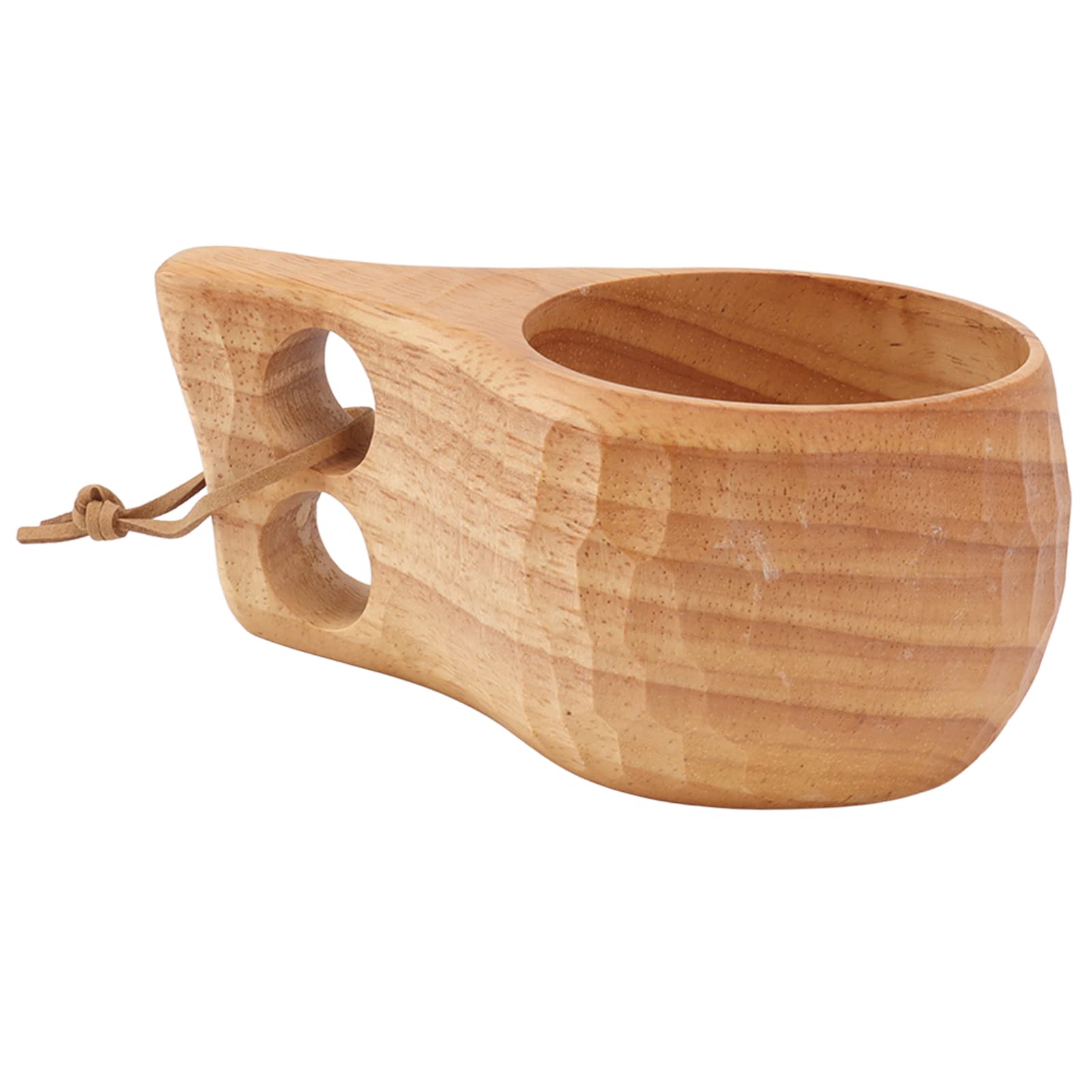 ETiME Wooden Camping Wood Mug Coffee Cups Cup Large Handle Portable Multifunctional Wood Mug Drinking Cup for Coffee Tea Milk Beverages