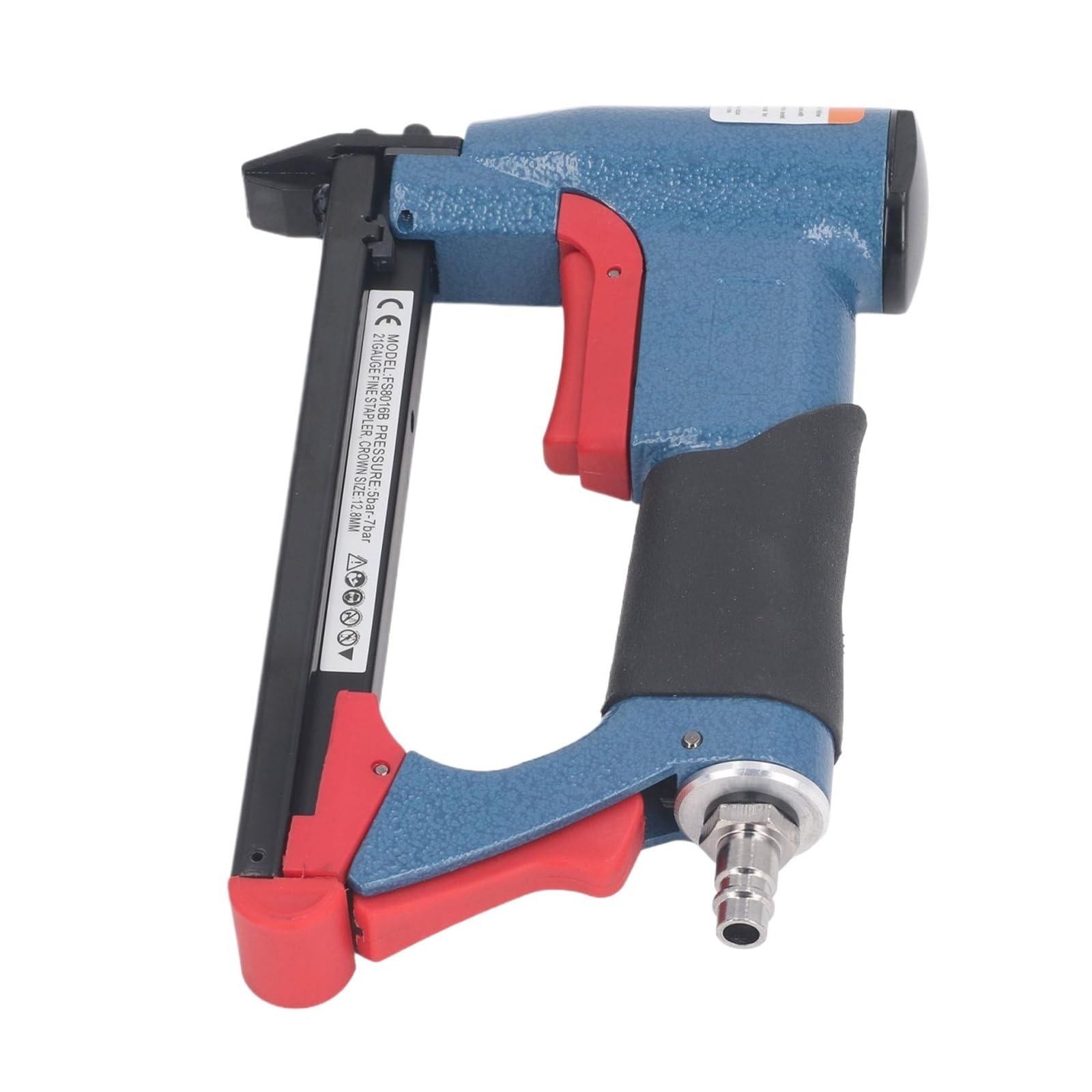 Pistola sparapunti pneumatica senza olio Pistola pneumatica for punti metallici Maniglia antiscivolo con bocca for chiodo estesa da 2 pollici for cantieri di lavorazione del legno