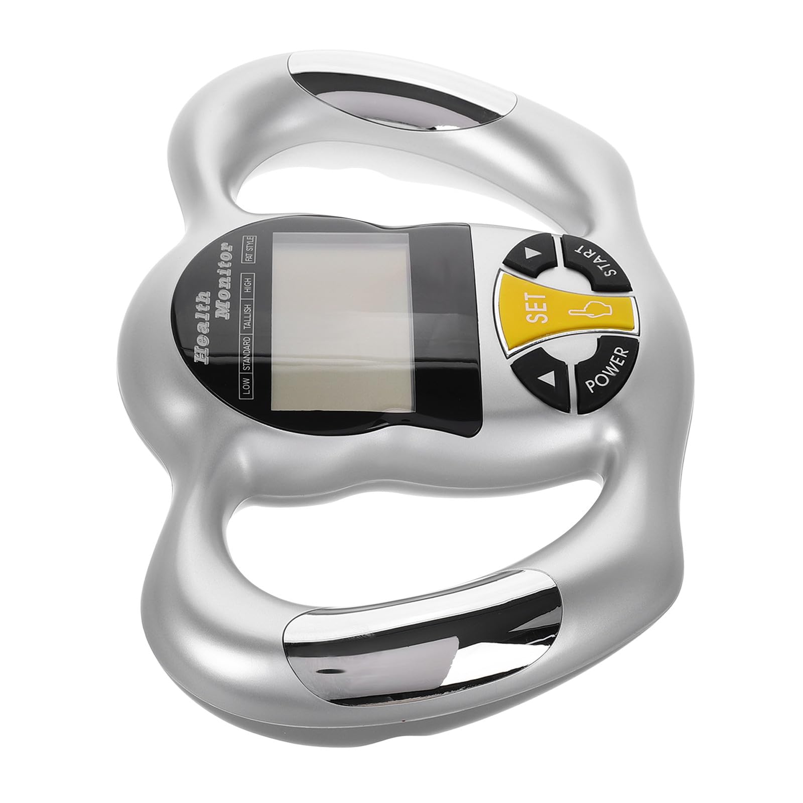 Misuratore Grasso Corporeo Portatile Bmi Argento Abs | Analizzatore Digitale, Design Palmare, Tecnologia Avanzata, Uso Ovunque e Movimento