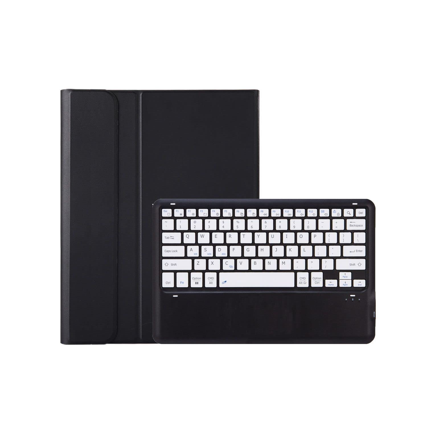 Etui z klawiaturą do Xiaomi Pad 6S Pro 12,4 cala, zdejmowana klawiatura Bluetooth z miękką tylną obudową TPU, czarny