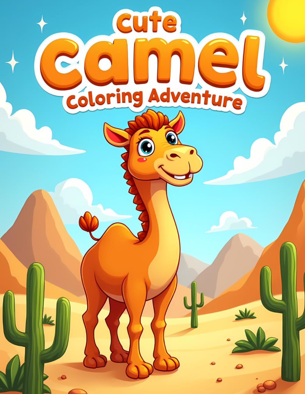Cute Camel Coloring Adventure: Fun and Easy Desert-Themed Coloring Pages for Kids Ages 4–8