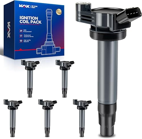 KAX Bobina de encendido UF430, 6 paquetes para Sienna 2004-2006, Highlander 2004-2008, RX330 2004-2006, ES330 2004-2006, Solara 2004-2008, RX400h