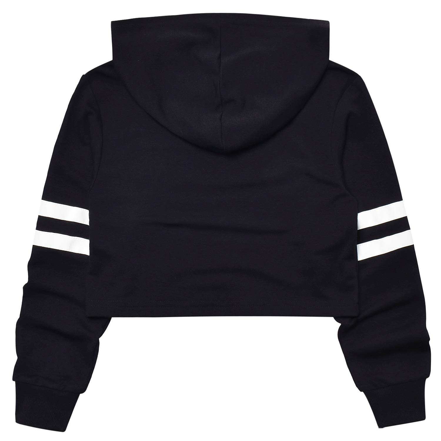 Dzieci Dziewczęce Skórzane Pled Z Długim Rękawem Crop Top Hoddie Cropped Swetry