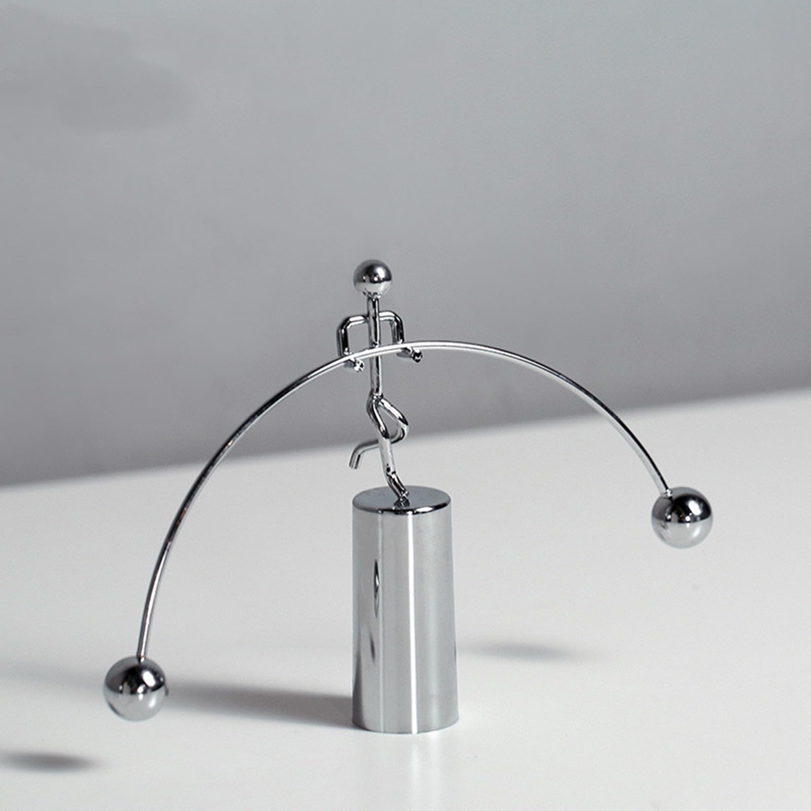 Mini Steel Balance Ball, Balance Physics Toys-Weightlifter Kinetic Art Balance Toy Decompression Psychology Toy-Home Office Desk Decoration