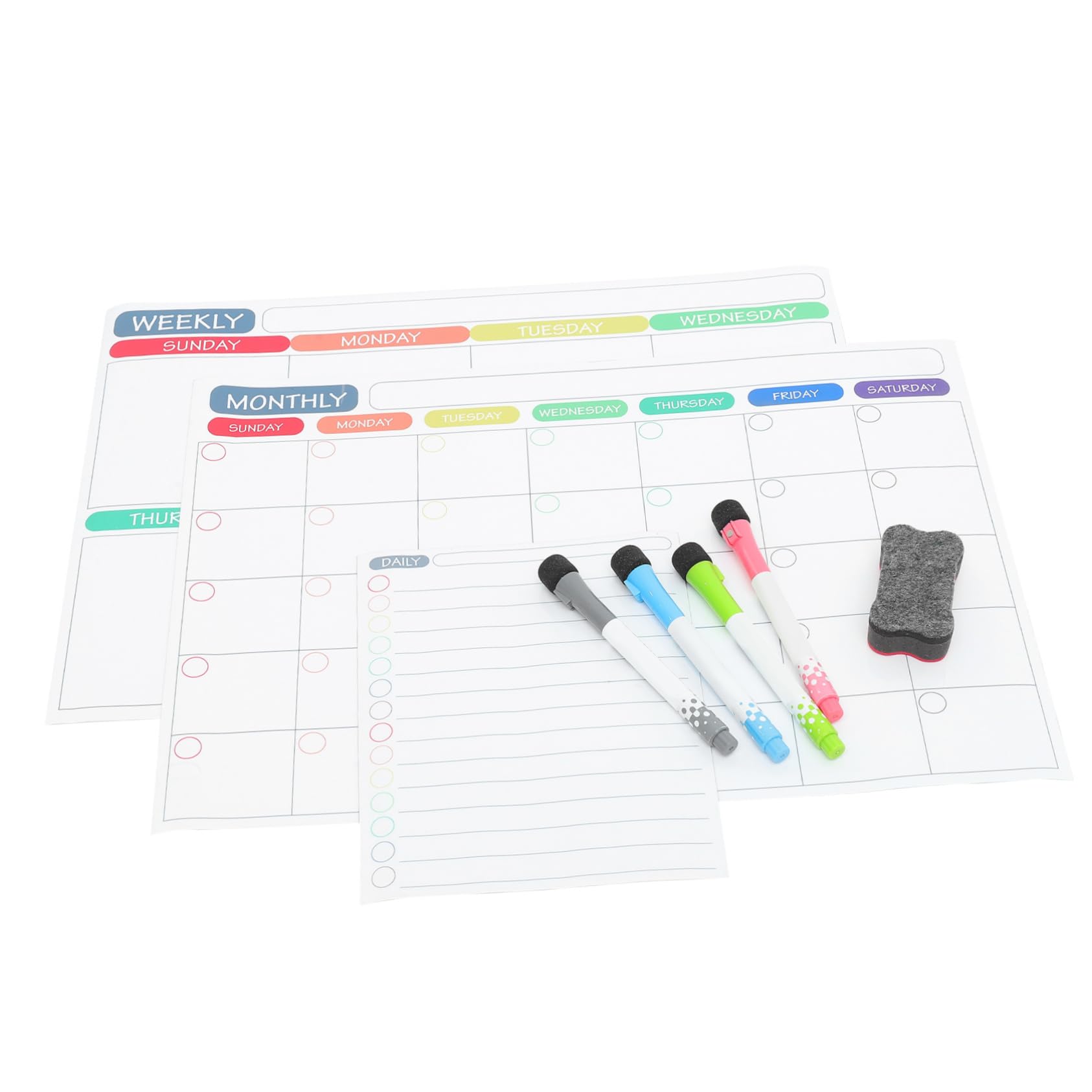 Tableau Effaçable Magnétique Planificateur Hebdomadaire Pour Réfrigérateur Autocollant Agenda Quotidien