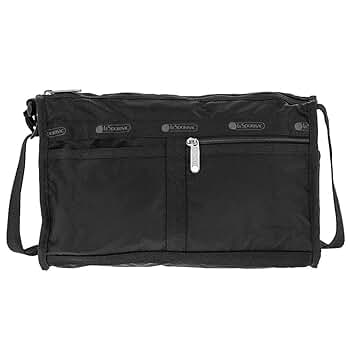 レスポートサック　ブラックメッシュ ショルダーバッグ 斜め掛け ポーチ付き LeSportsac レスポートサック ショルダーバッグ 8056 SMALL