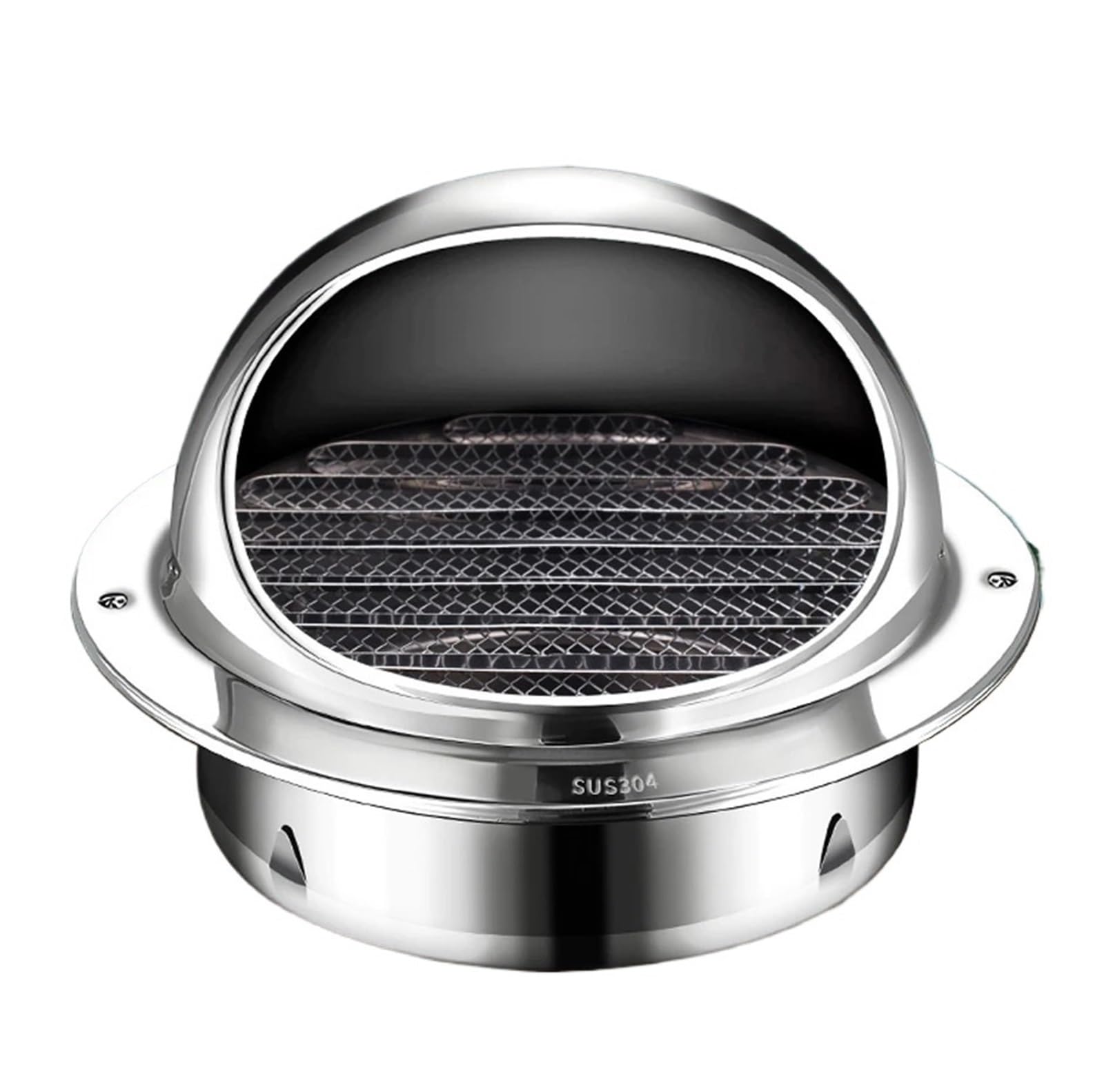 2pcs Wall Ceiling Air Vent Ducting Ventilation Exhaust Grille Cover Outlet Heating Cooling Waterproof Vents Cap for Ventilation(160mm)