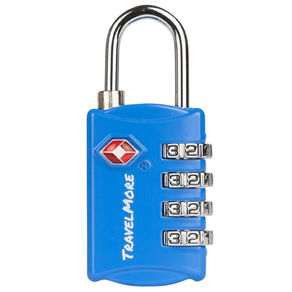 Travelmore Lucchetto Tsa Con Combinazione A 4 Cifre – Imposta La Combinazione Del Tuo Lucchetto Resistente Da Viaggio Per Bagagli, Valigette E Zaini – 1 Pezzo Blu Blu 1