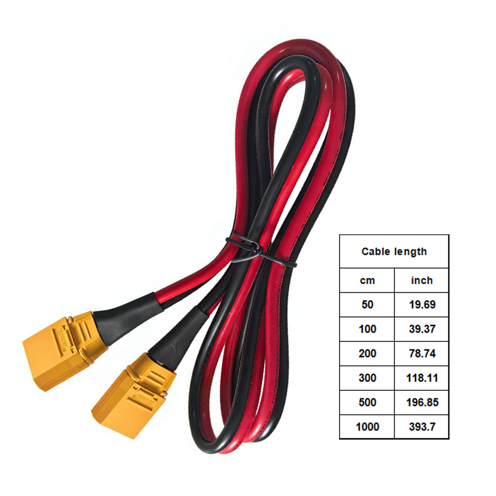 XT90H - Cable macho-macho, 10 AWG, cobre estañado, PVC, 5 metros