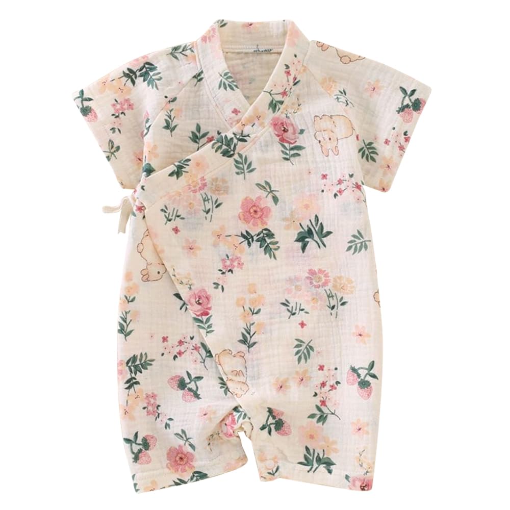 HahaNice Japanese Kimono Baby Thobe Cotton Infant Linen Romper 0-24 Months — view 13