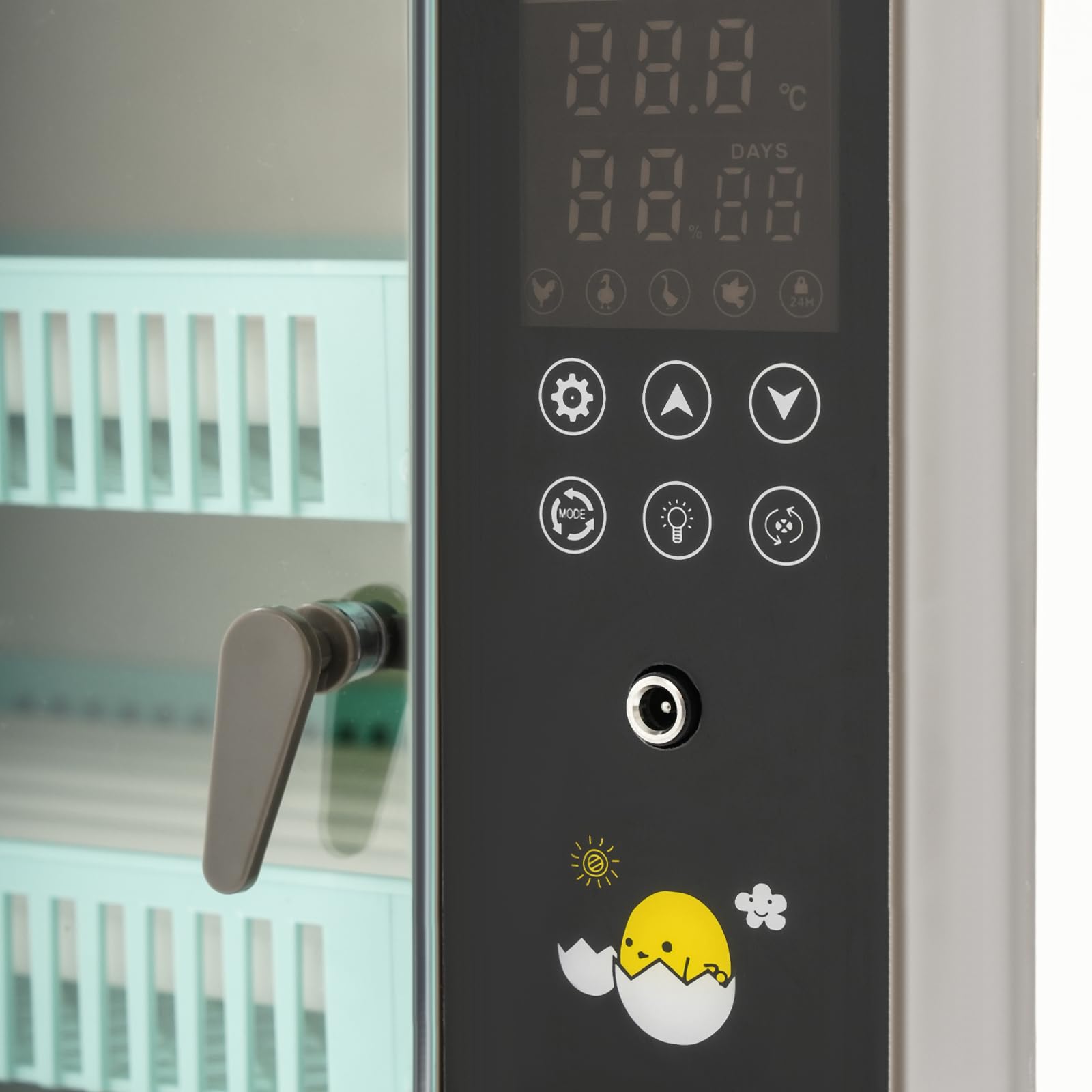 24 Eier Desktop Automatische Brutmaschine, Eierbrutmaschine, Incubator Rechteckig, Vollautomatische Brutmaschine, für 24 Eier Eierbrutmaschine mit Stromversorgung