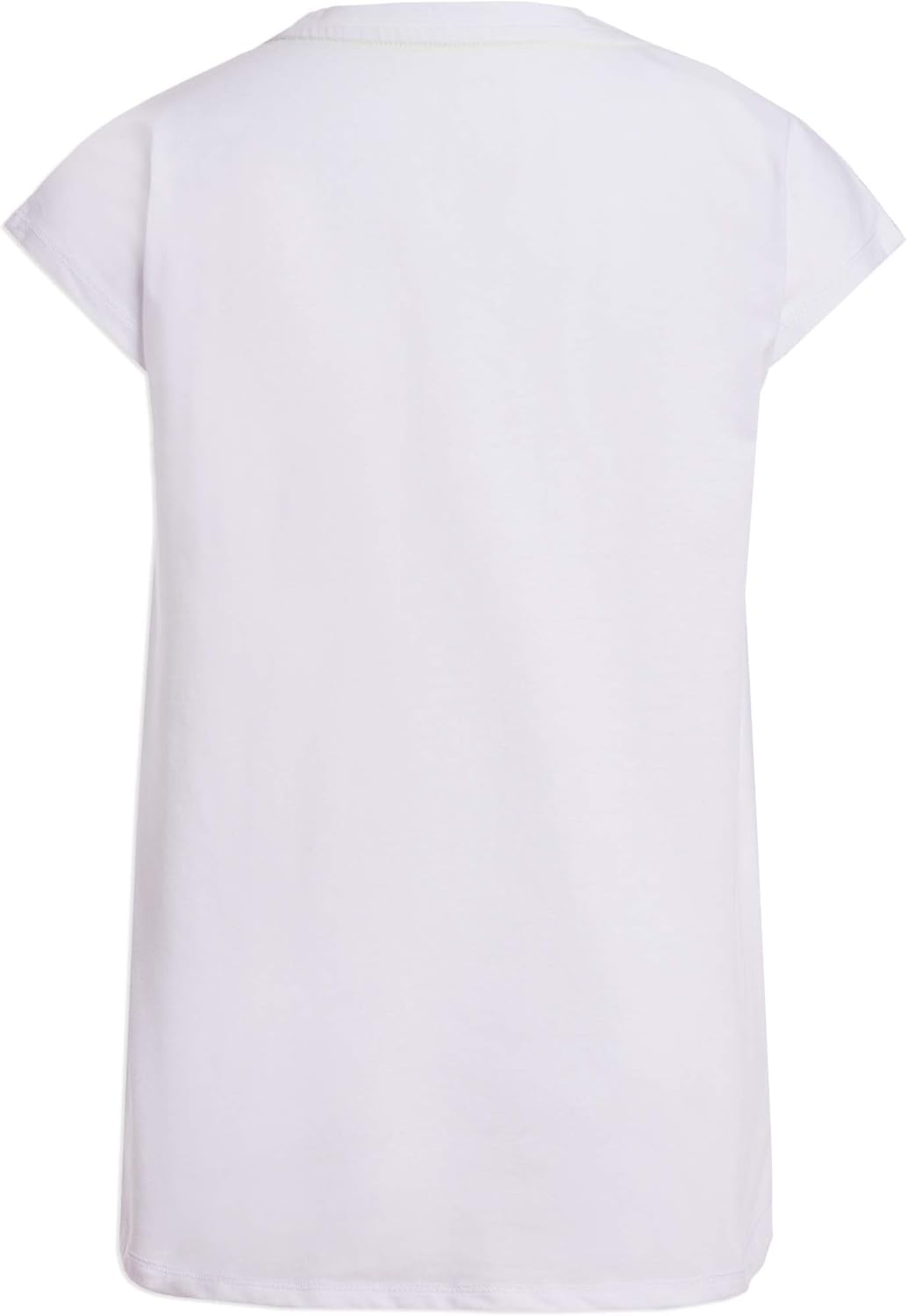 Calvin Klein Girls' Short Sleeve Active Legacy Logo T-Shirt 7 White Foil