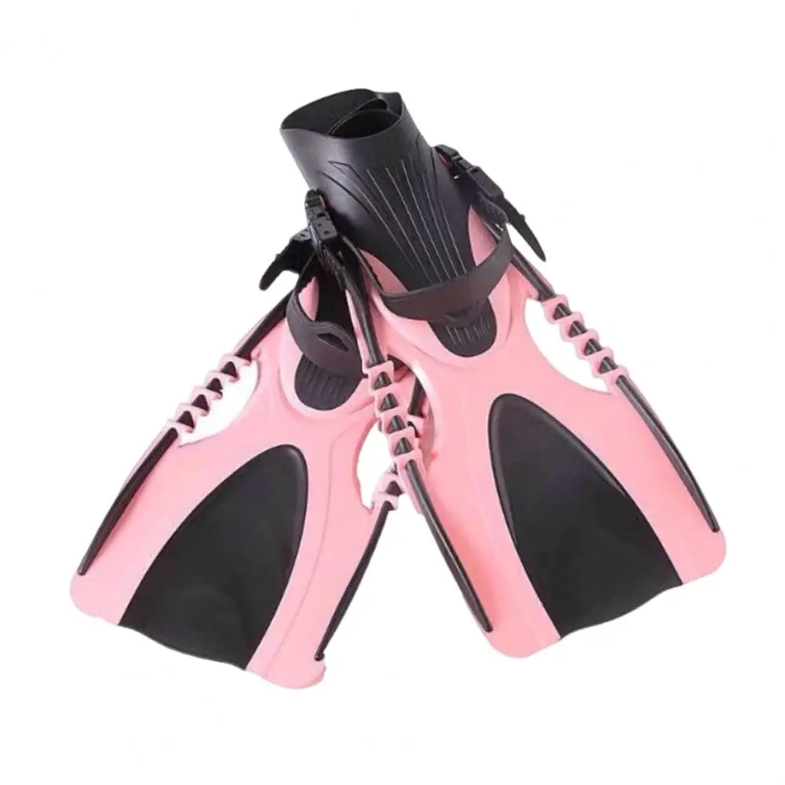 Flossen Schwimmflossen for Erwachsene, verstellbare Schnalle, Schwimmflossen for Erwachsene, Kurze Schnorchelflossen for Tauchen, Schwimmen, offene Ferse, Reisen for Männer