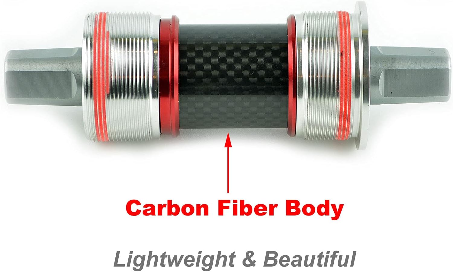 OMNI Racer Worlds LIGHTEST Cromoly Steel TiN Ceramic JIS Square Taper Bottom Bracket: English 68mm: Lengths: 103-127mm: Fits Shimano and Others.