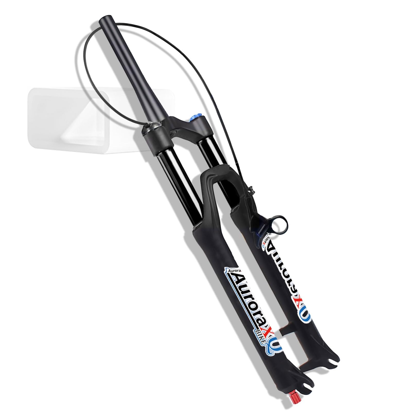 Forcella Ammortizzata AuroraXQ per Mountain Bike da 26/27,5/29 Pollici, Escursione 140 mm, Dritta/conica, Regolazione del Ritorno 1-1/8", sgancio rapido Anteriore 9 mm