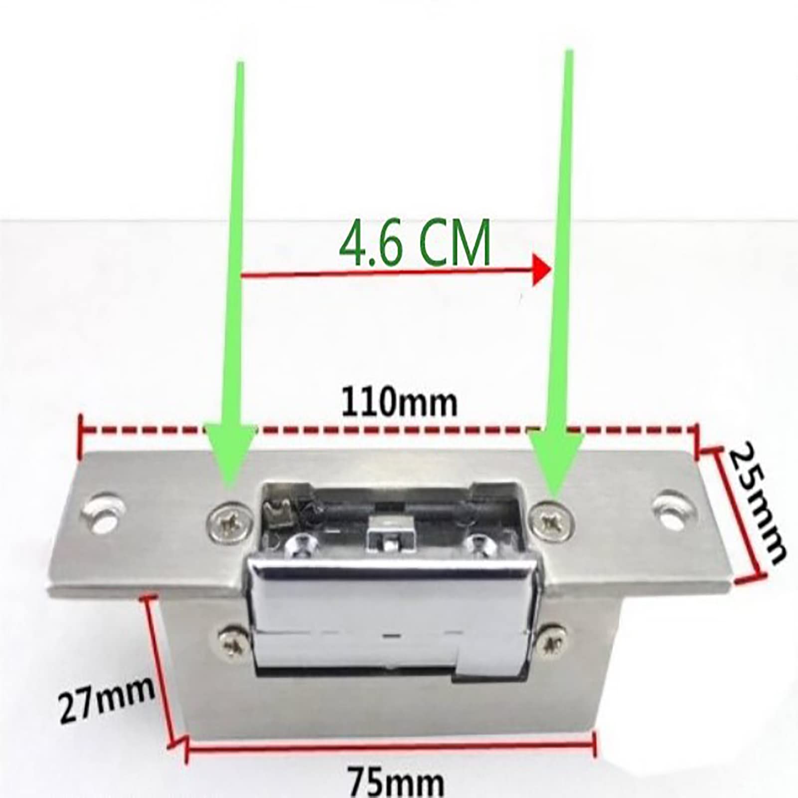 Adjustable Double Unlock Electric Electric Strike Door Lock, for Home Office Inswinging Door Access Control