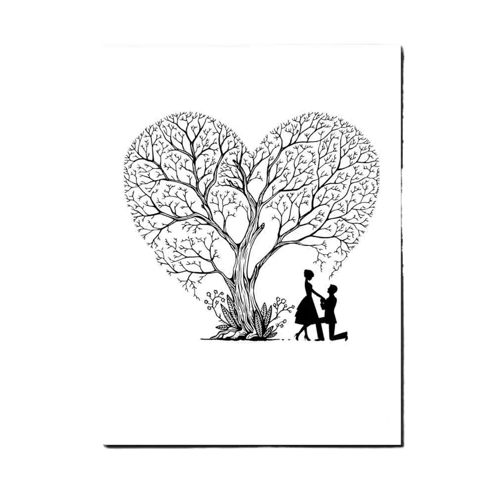 Árbol de huellas boda y pintura de lienzo para firma de invitados en eventos y fiestas