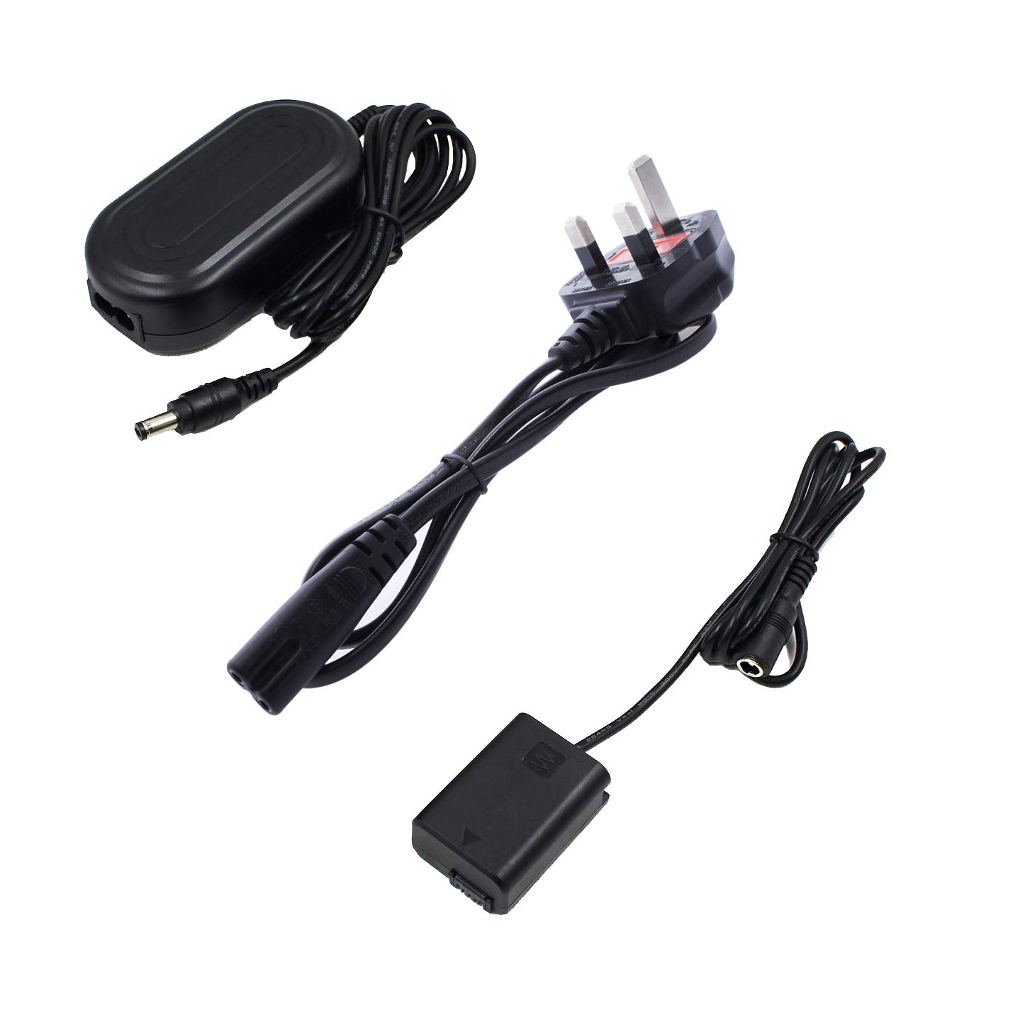 DMK Power PW20 AC Power Adapter Supply Kit,DC Coupler Compatible with Sony Alpha NeX-3 NeX-3A NeX-3C NeX-3CA NeX-3CD NeX-3D NeX-5 NeX-5A A6000 A6300 A6500 A3000 etd, (NP-FW50 Battery Replacement).