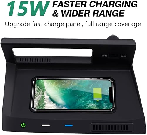 Miniatura 5 de Cargador de coche inalámbrico para VW Tiguan 2018 2019 2020 2021, almohadilla de carga rápida Qi de 15 W para iPhone Galaxy, accesorio de consola