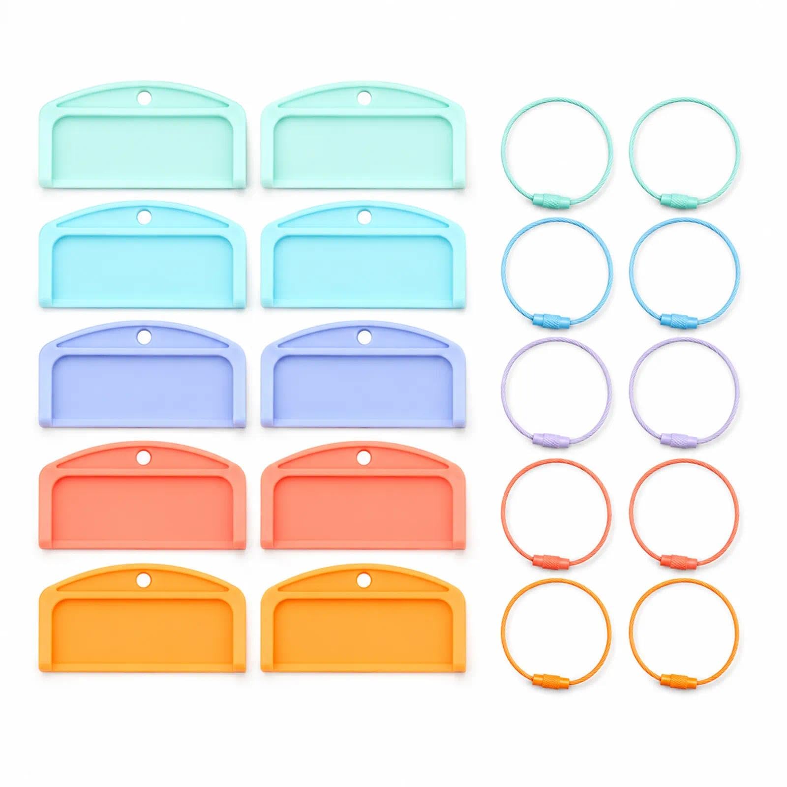 Card Holder for Yoto Cards 10 Pcs, Reusable Plastic Sleeves with Key Rings, Portable Travel Carrier for Yoto Player Accessories, Travel Storage Organizer for Little Ones and Families