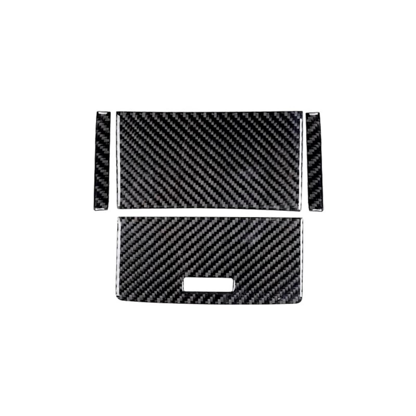 for Ford for Explorer 2011 2012 2013 2014 Carbon Fiber Floor Console Cover Stickers Car Decorative Interior Decal Trim(Black)