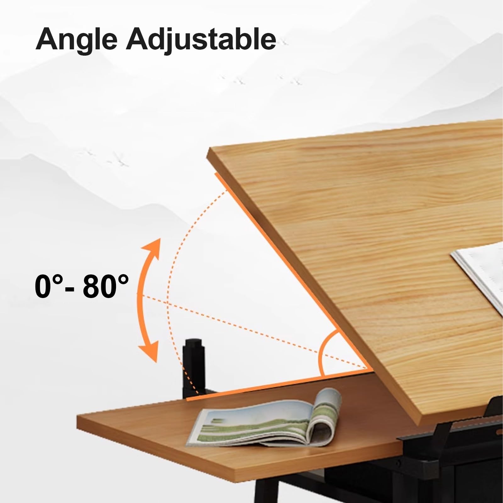 Verstellbare Zeichentische für Architekten, Diamantmalerei-Schreibtische mit Schublade, höhenverstellbar, Arbeitsplatztische für Home Office