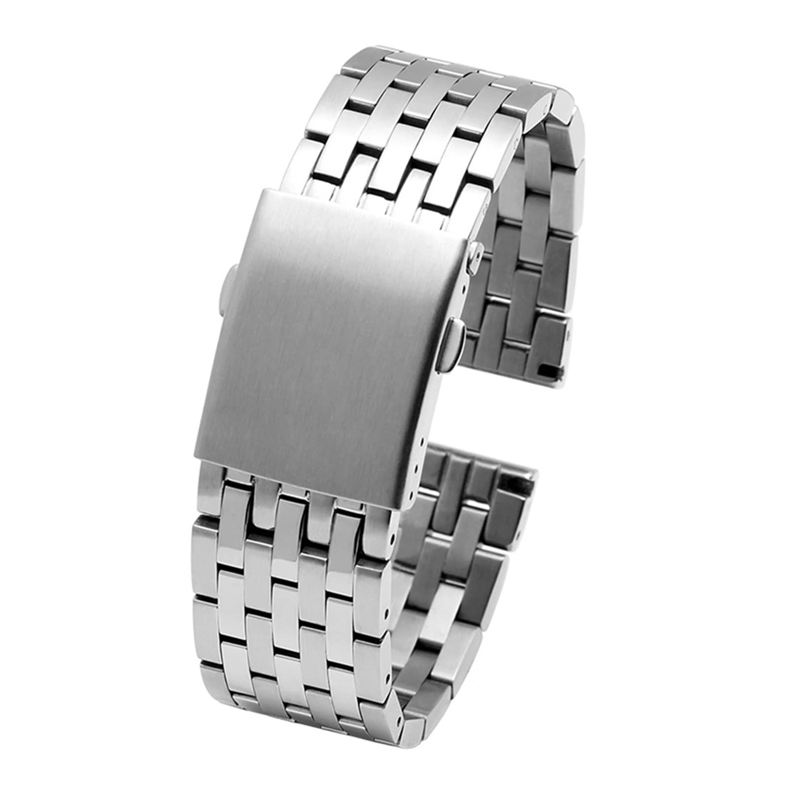 HMFang 22mm 24mm 26mm 28mm 30mm cinturino in acciaio inox adatto for diesel adatto for DZ4316 DZ7395 DZ7305. Bracciale da polso in metallo da uomo in metallo(B Silver,30mm)