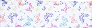 FOMIYES Tenda floreale Mantovana con stampa farfalle camera da letto mantovana corta, tasca con asta corta, tende oscuranti per bagno, soggiorno, cucina, decorazione colorata 150 x 45 cm