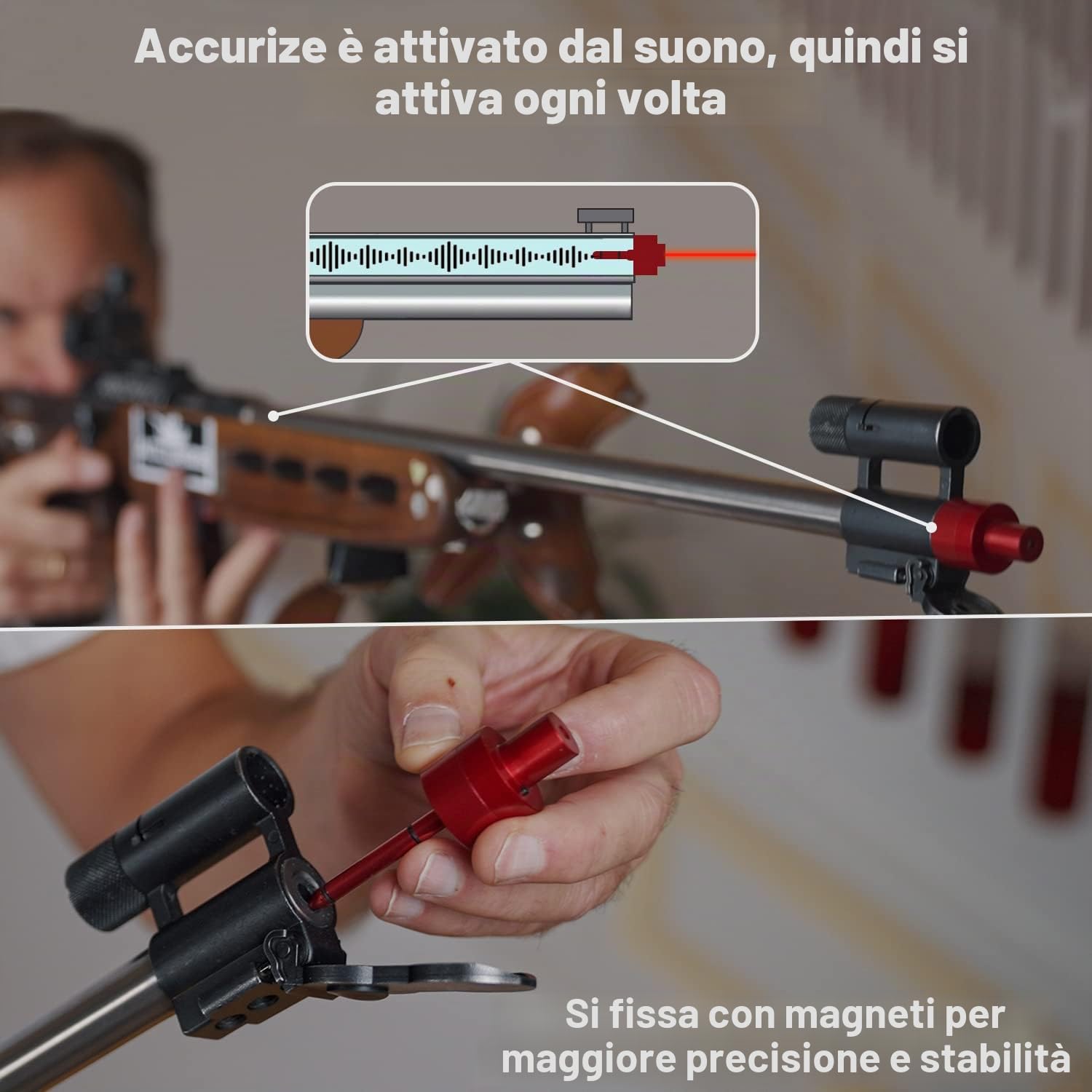 Cal .177 - Cartuccia laser per fucile ad aria compressa, adatta per compensatore/estensione mira, dura 30.000 colpi e precisione precisa, non per pistole ad aria compressa