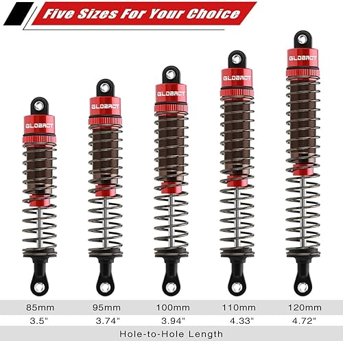 Miniatura 6 de Juego de 4 amortiguadores RC ajustable para coche de oruga RC Axial SCX10 TRX4 D90 (3.740 in)