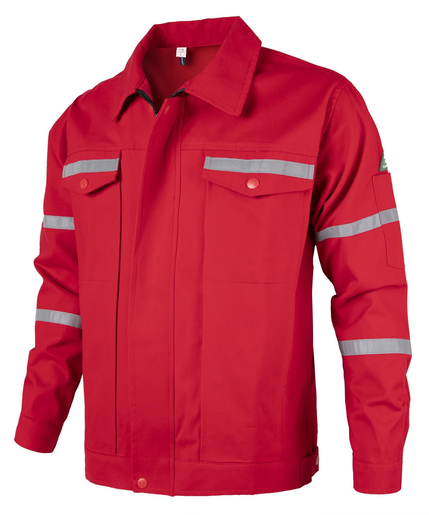 Giacca da lavoro da uomo, ad alta visibilità, resistente alle fiamme, giacca da saldatura, industriale e resistente, giacca da lavoro
