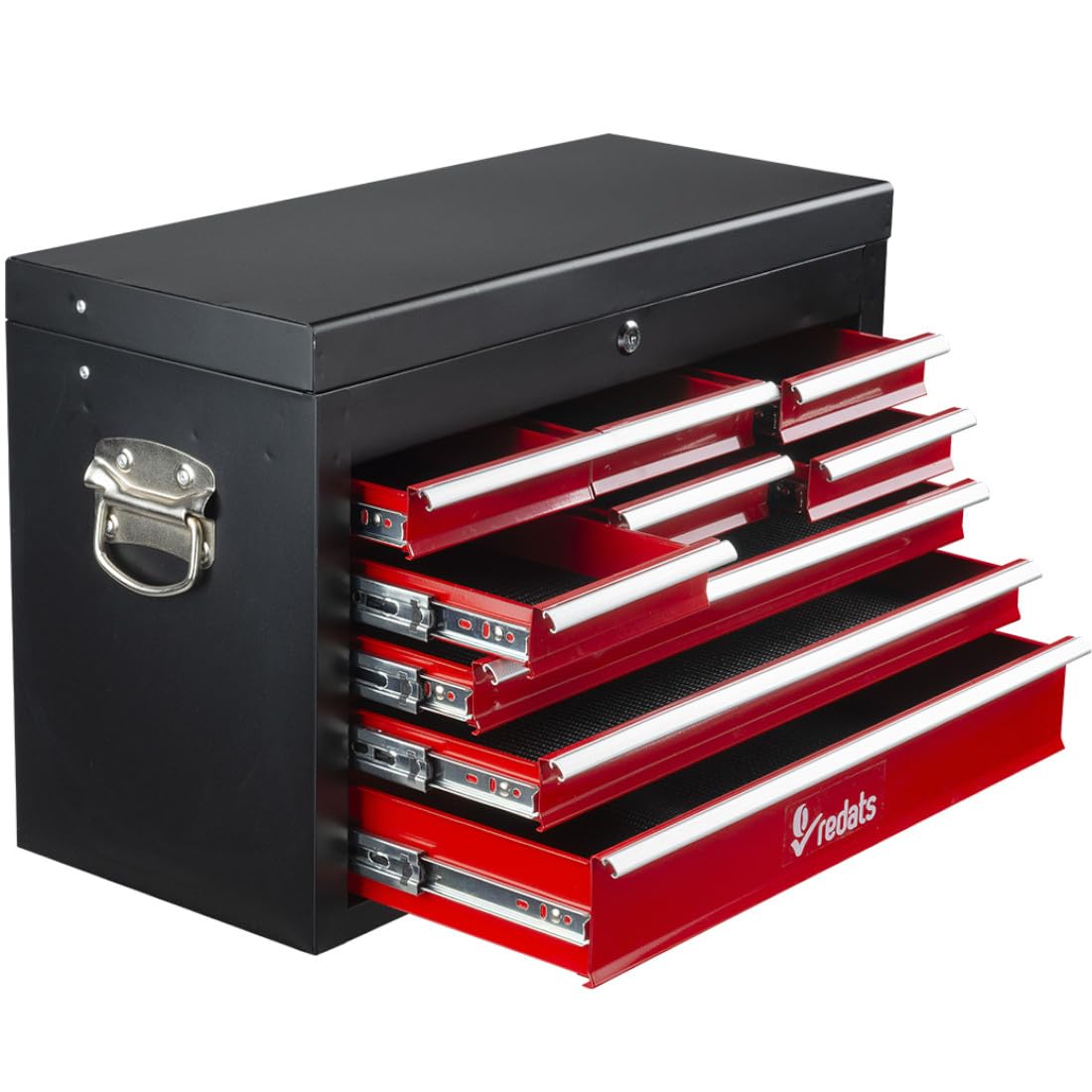 SIO Cofre de Herramientas 9 Cajones con Cerradura – Caja Metálica Organizador Taller – Sistema de Almacenaje Profesional para Herramientas – Robusto, Seguro y Compacto