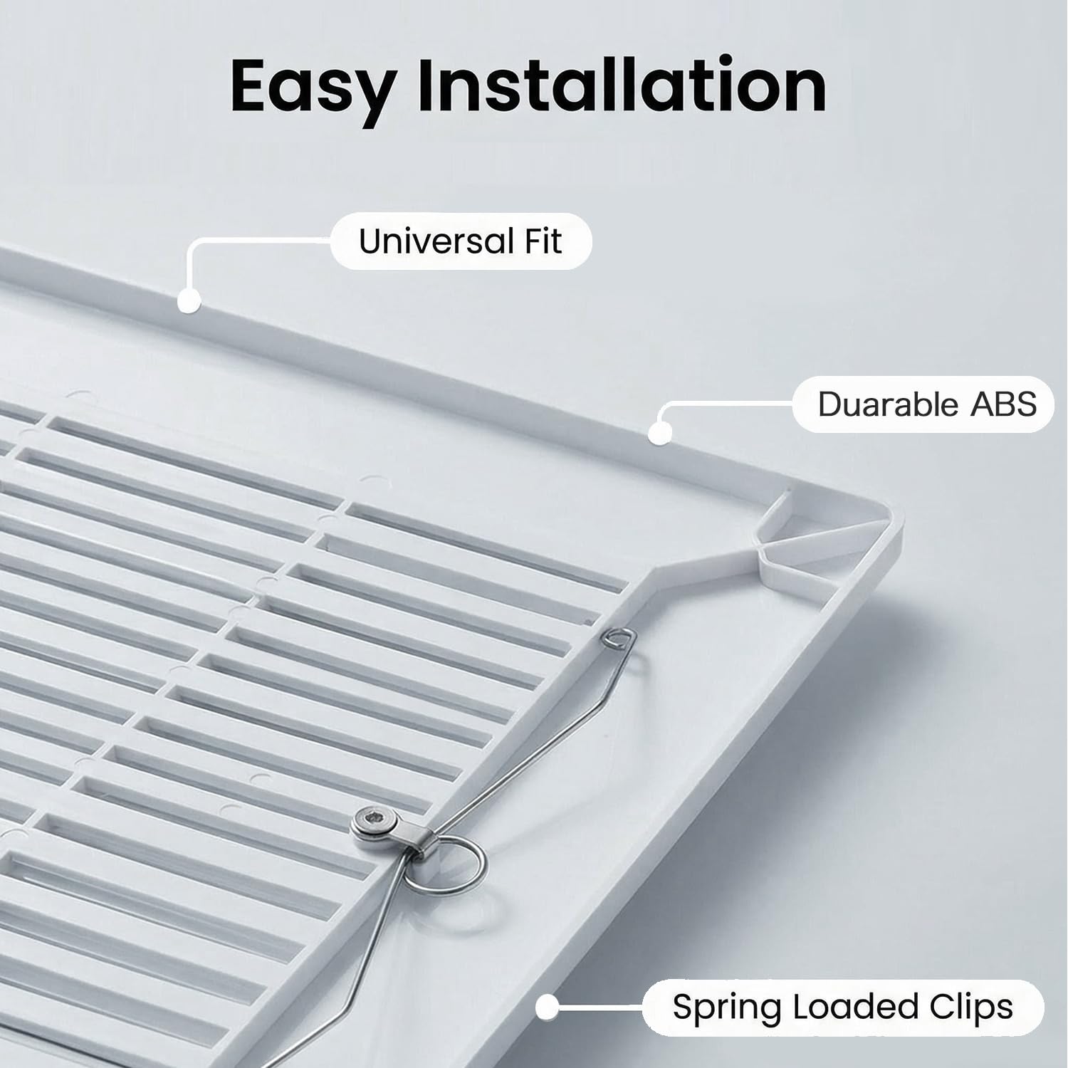 Bathroom Vent Fan Cover, Ceiling Fan Cover, Bathroom Exhaust Cover, Exhaust Fan Cover, Bath Fan Grill Replacement (9.6 x 9.6 Inches) - 5