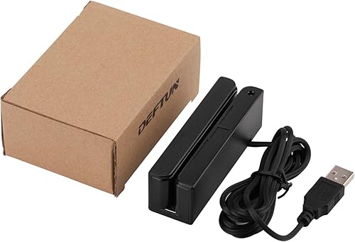 Miniatura 7 de MSR90 USB lector de tarjeta de crédito magnética 3 pistas Lector de mini tarjeta inteligente MSR605 MSR606 Deftun