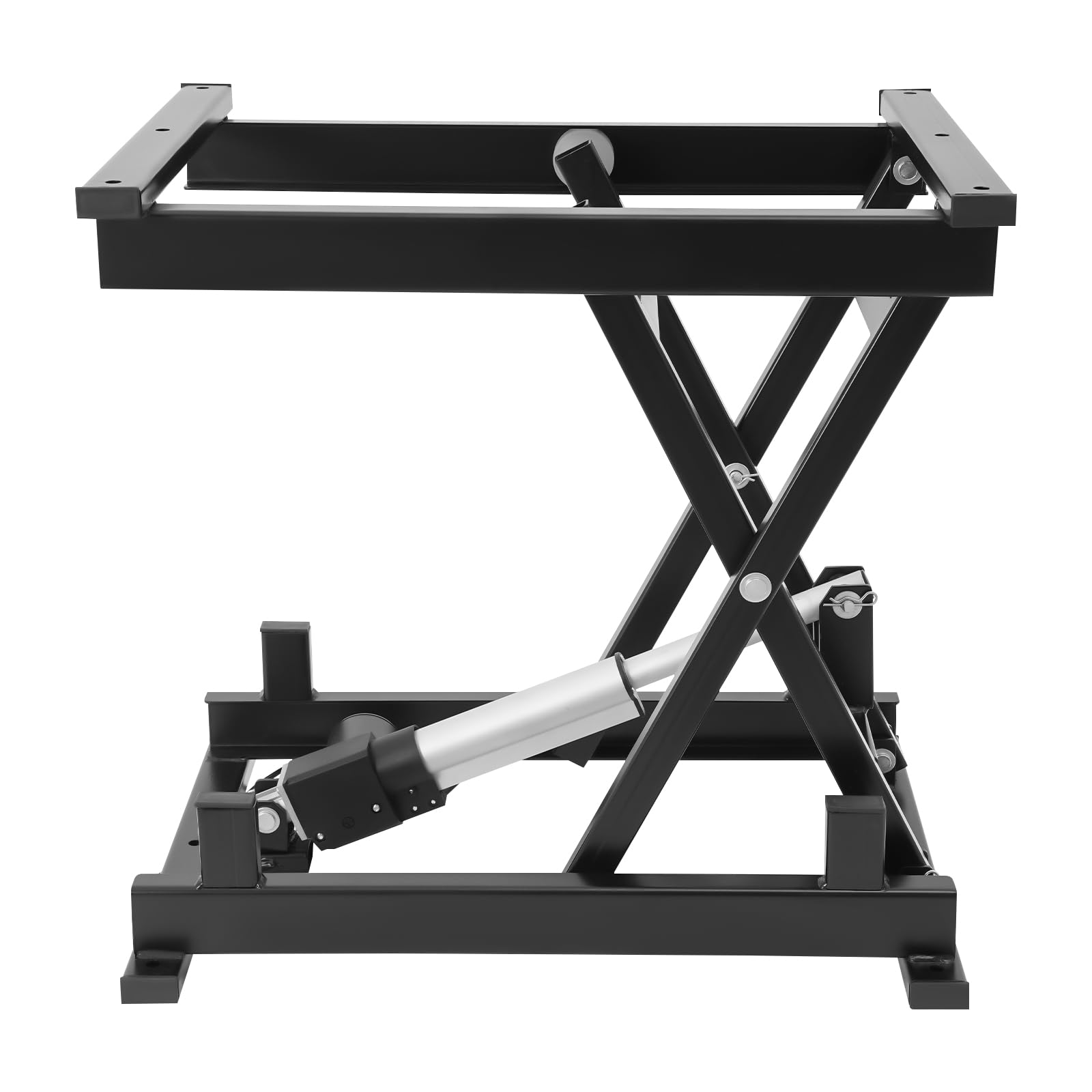 Electric Scissor Lift Table with Remote Control, 250lbs Capacity Single Scissor Hydraulic Lift Table, 8.27-22.83in Lifting Height Electric Lifting Platform for Warehouses & Factories Material Handling