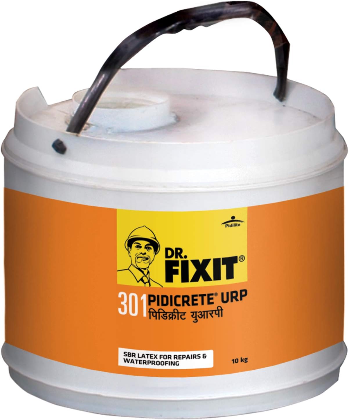 - Dr.Fixit 301 SBR Latex Pidicrete URP, SBR Latex For Waterproofing & Repairs - 10 Kg, Waterproofing for Roofs, Floors, Walls, Bathrooms, Terraces