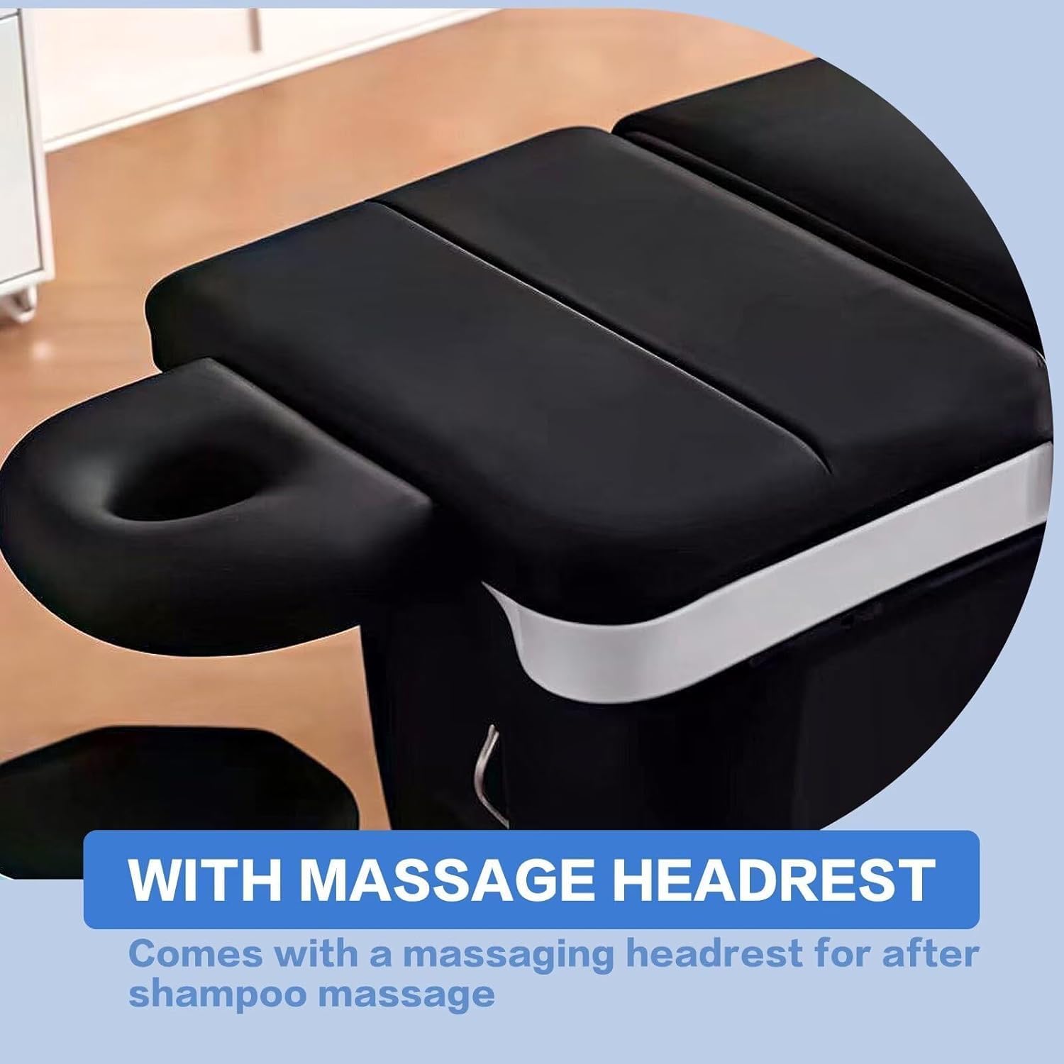 Szampon fryzjerski łóżko z systemem fumigacji z obiegiem wody, wyposażenie salonu kosmetycznego do masażu głowy