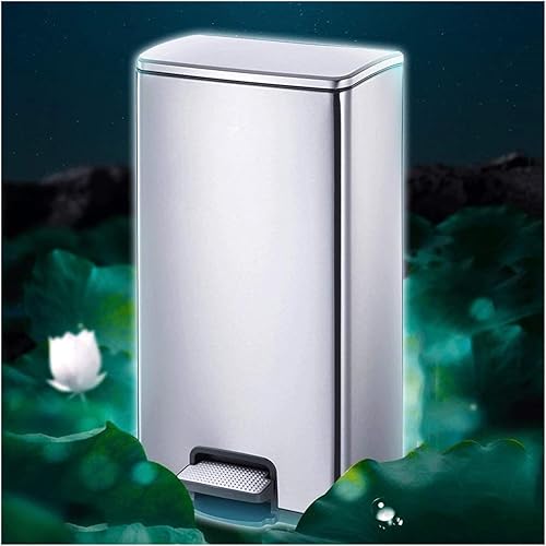 Miniatura 4 de DHAEY Botes de basura de cocina de acero inoxidable para exteriores, cubo de basura para baño, cocina, hotel, oficina (10.5 galones B) hogar y cocina