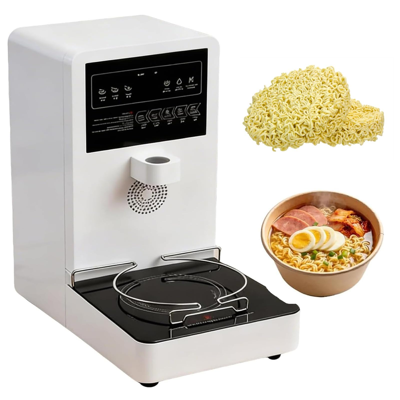 Kjzqxyx Self-Service Instant Noodle Machine, 2200W Commercial Pasta Cooker,With Touchscreen/Adjustable Heating/Water Control,For Supermarkets