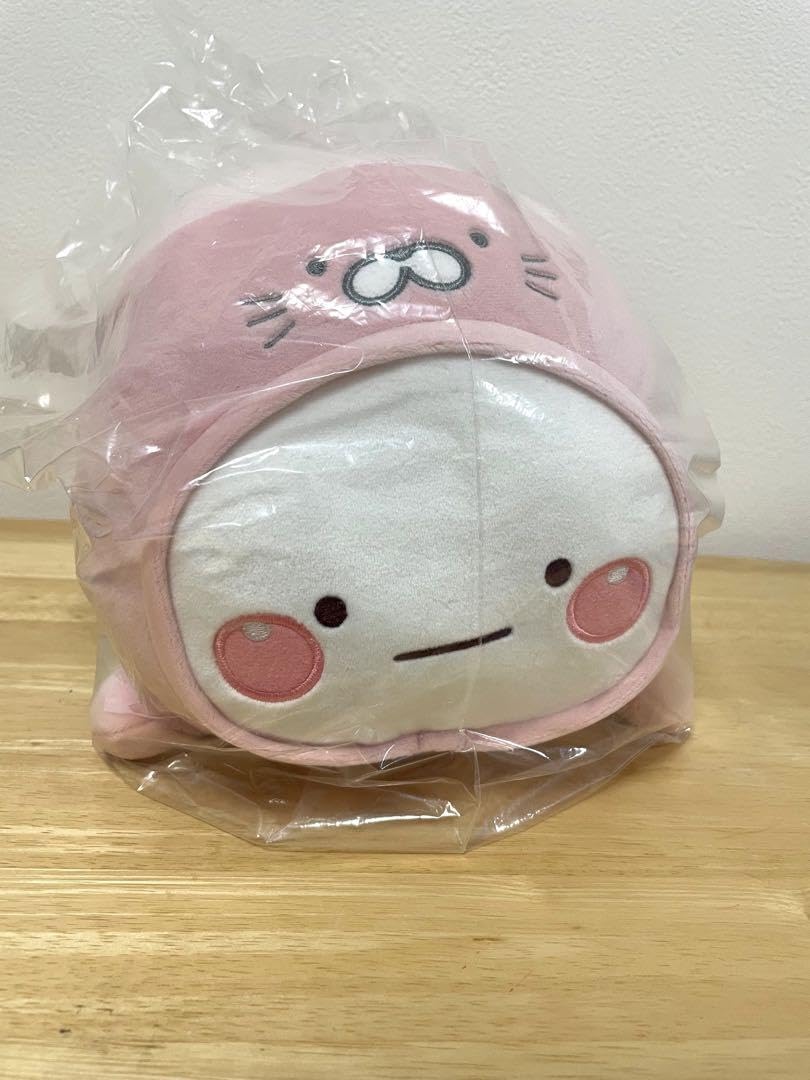 まめごま　アザラシ型ぬいぐるみ 大きめ ピンク まめごま アザラシ型ぬいぐるみ 大きめ ピンク