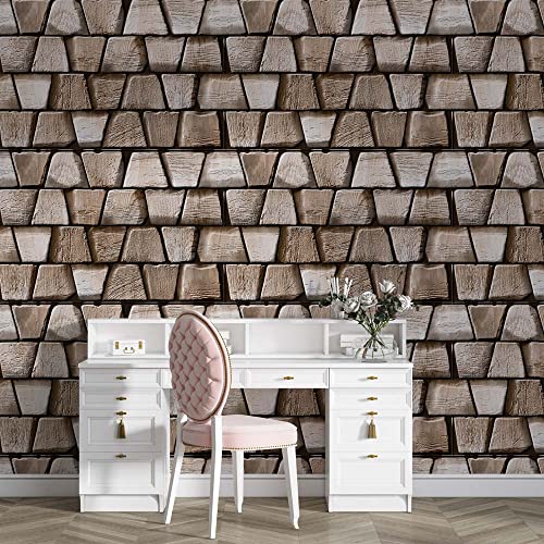 Image of DWELLSINDIA Brick Stone Self Adhesive Wallpaper, Waterproof, Scratch Resistant, Laminated (41cm x 244cm, Multicolour)