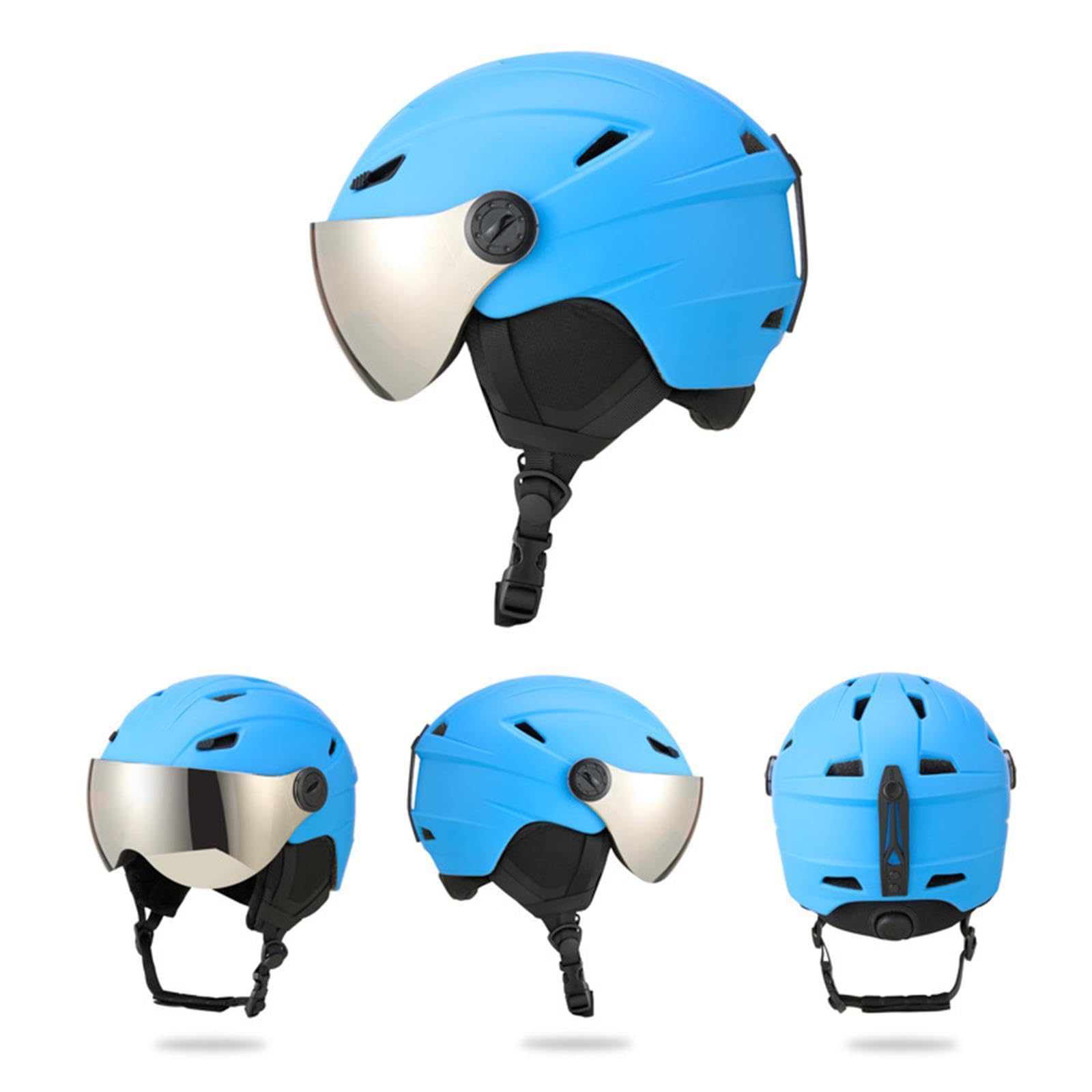 Perfeclan Casco de esquí, Casco para Deportes de Nieve, Gafas de esquí antivaho, cómodo Casco de Snowboard Resistente a Impactos con Visera integrada