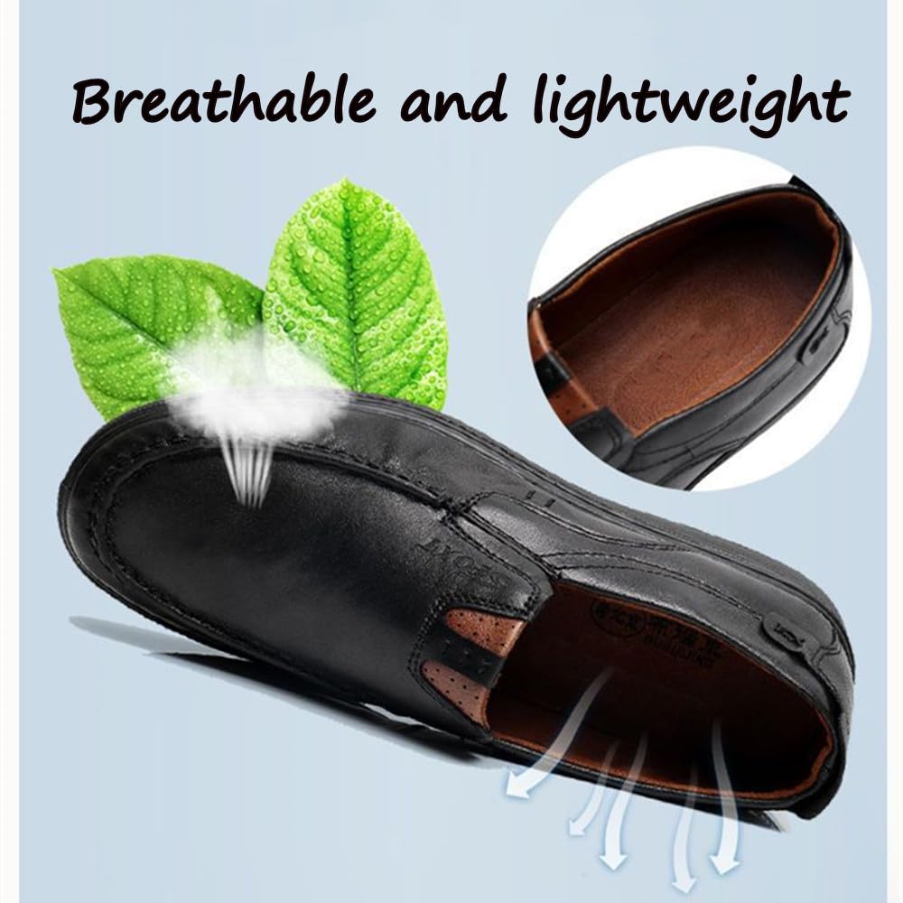 Mocasines ligeros de piel auténtica para hombre, informales, de negocios, mocasines para hombre, mocasines de conducción para hombre