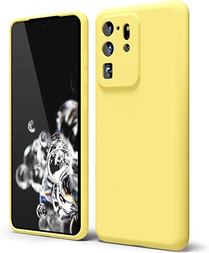 oakxco Funda para teléfono Samsung Galaxy S20 Ultra de silicona líquida, bonita funda delgada y delgada de goma suave de TPU lisa de gel para