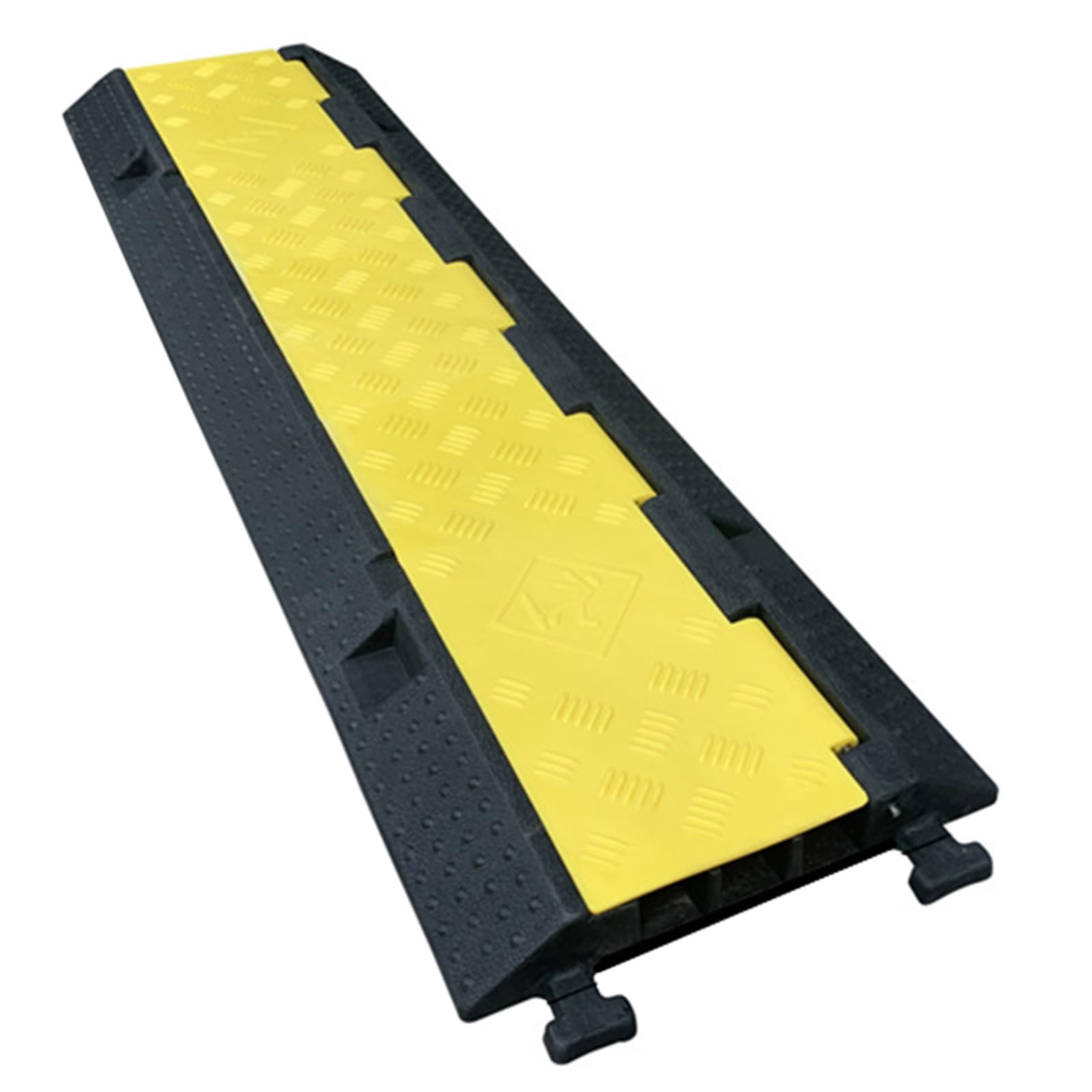 Protector de Cable para Suelo, Canaleta Cables Suelo, Protector Amarillo/Negro de Alta Resistencia, Rampa Protectora de Cable, Límite de Carga 3T (Size : 100x30x5cm/39.3x11.8x1.9in)